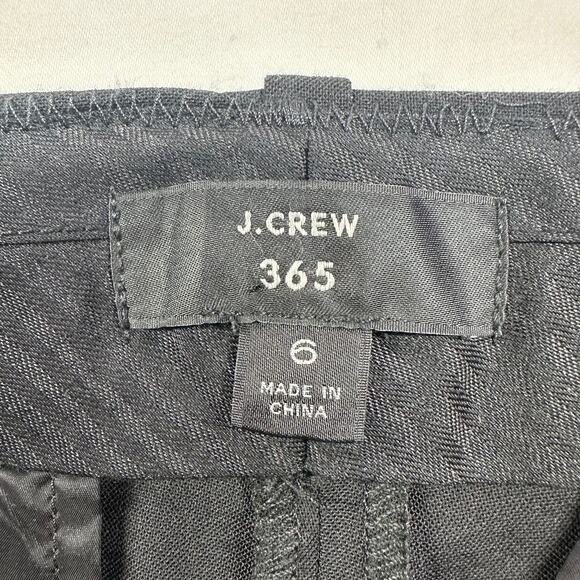 J.Crew Pants Womens 6 Black 365 Wool Full Length Slim Straight Solid Classic - Picture 4 of 11